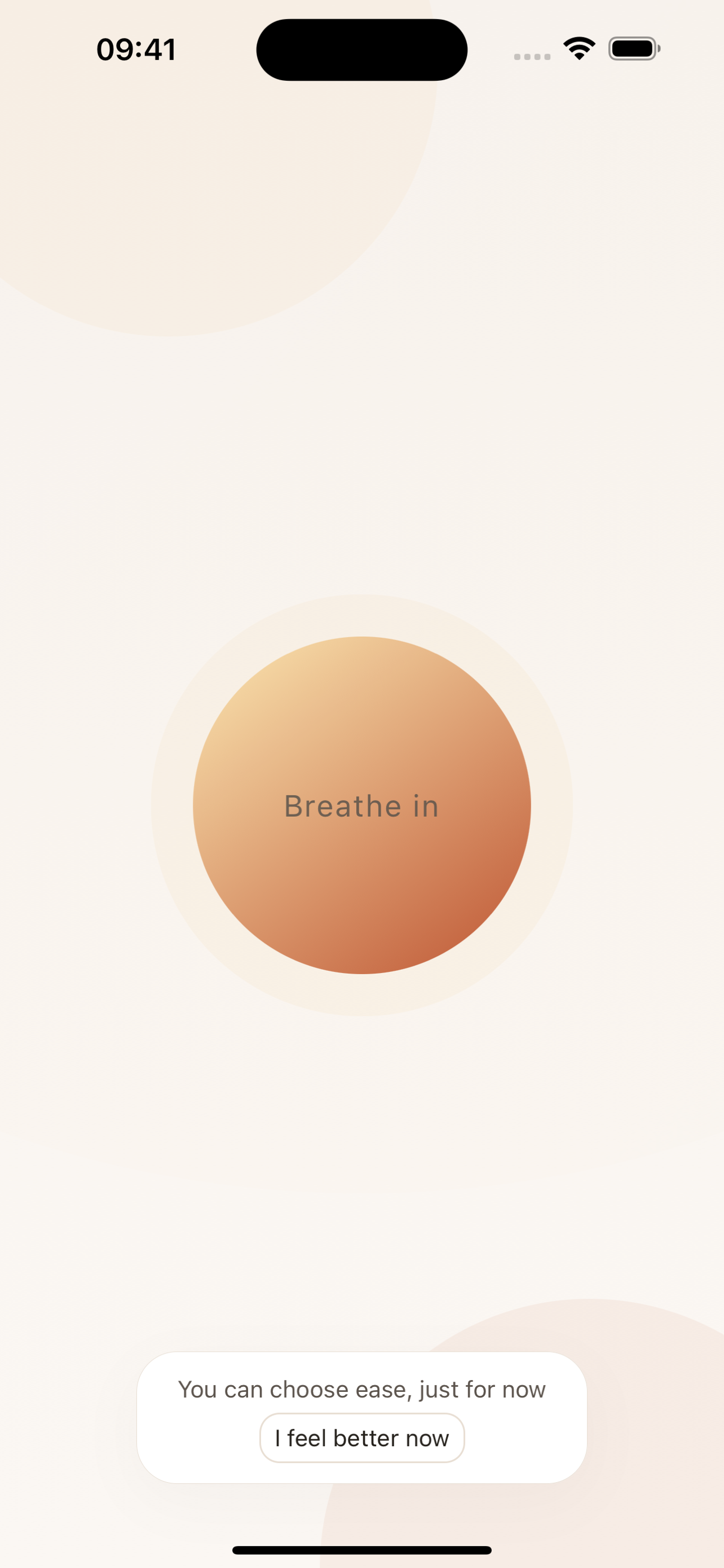 SoftPause breathing experience